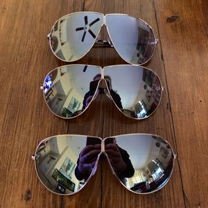 LIKE A STAR! Women Gold Modern Aviator Sunglasses